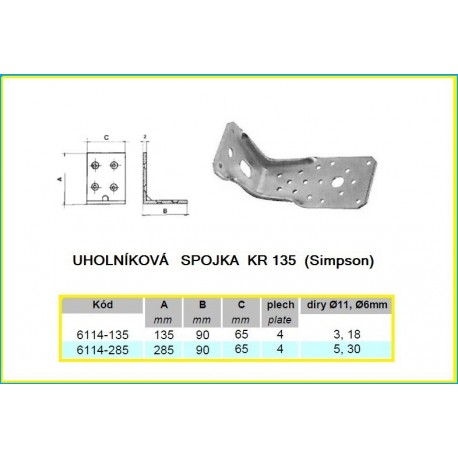 Uholníková spojka KR 135